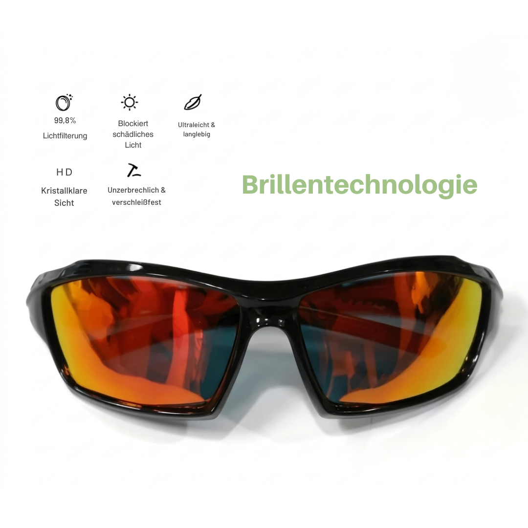 Polarisierte Sportbrille UV400 – HD-Gläser, ultraleicht