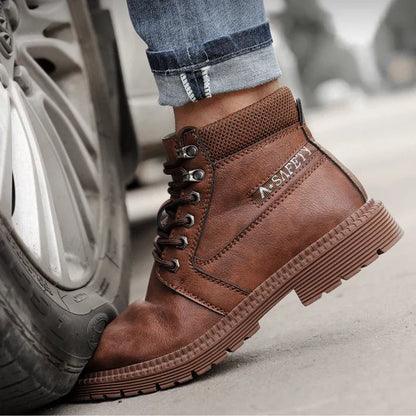 Sicherheitsstiefel Wasserdicht - Arbeitsstiefel mit Stahlkappe - Rutschfest