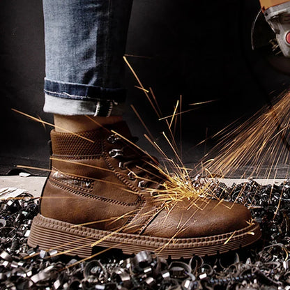 Sicherheitsstiefel Wasserdicht - Arbeitsstiefel mit Stahlkappe - Rutschfest