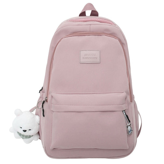 Schulrucksack für Mädchen - wasserdicht - große Vordertasche