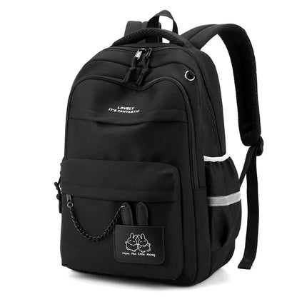 Schulrucksack für Mädchen - Trolleyband - viele Taschen