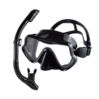 Schnorchelset mit Maske – 180° HD-Sicht, gehärtetes Glas – auslaufsicher