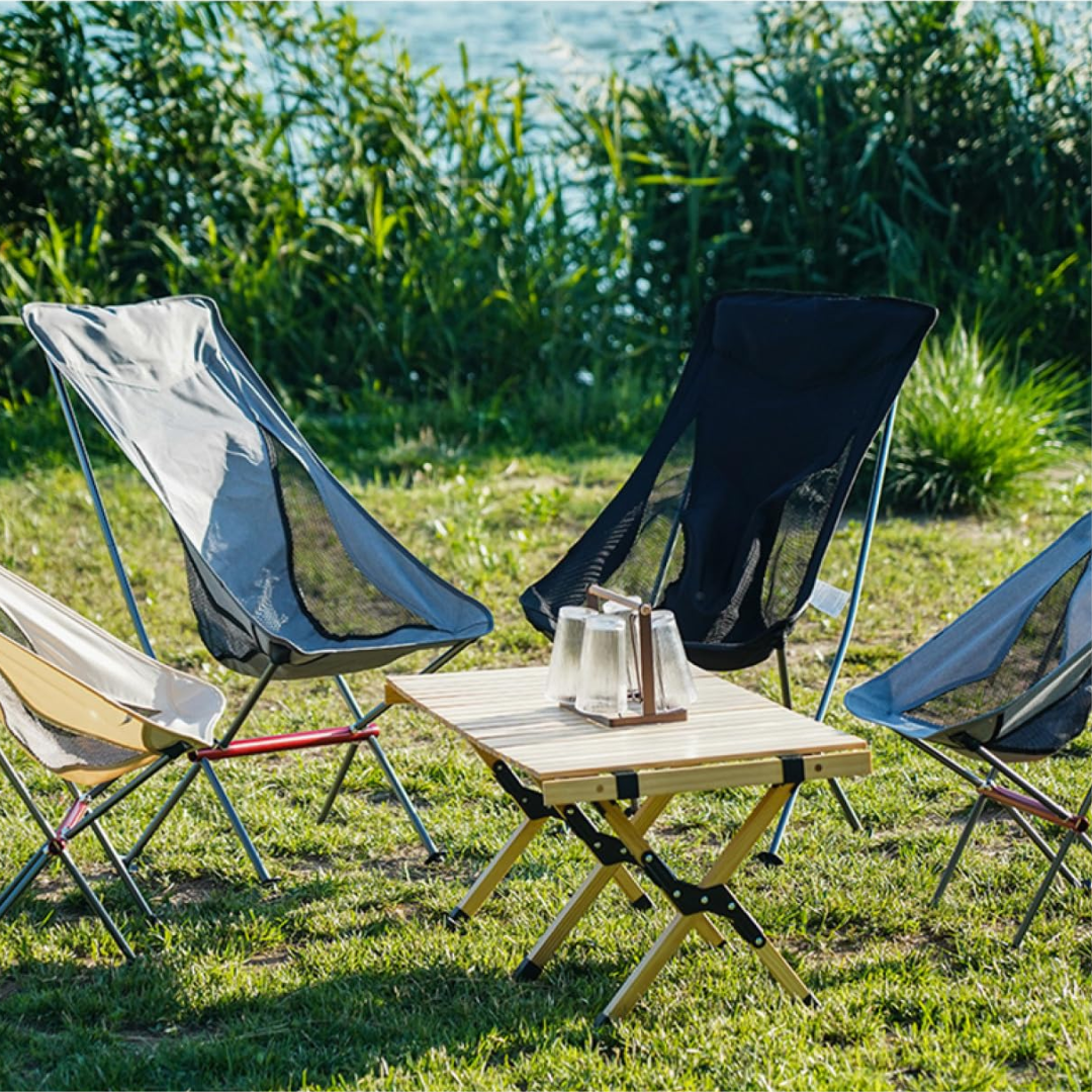 Ultraleichter klappbarer Campingstuhl – Hohe Rückenlehne, tragbarer Outdoorstuhl