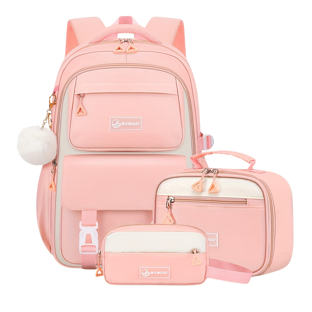 Schulrucksack - 3in1-Set - mit USB-Anschluss