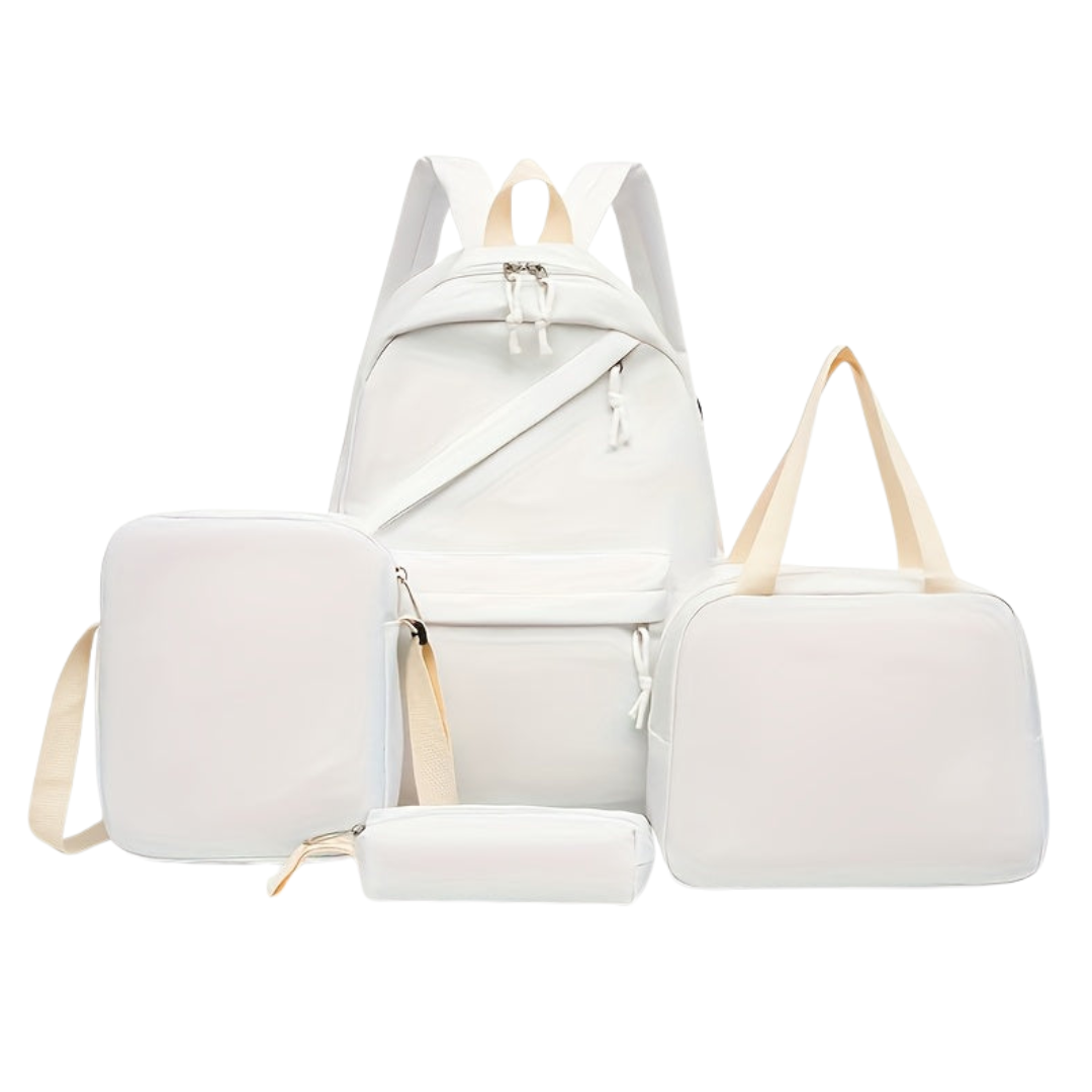 Schulrucksack für Mädchen - 4in1-Set - mit Federmäppchen