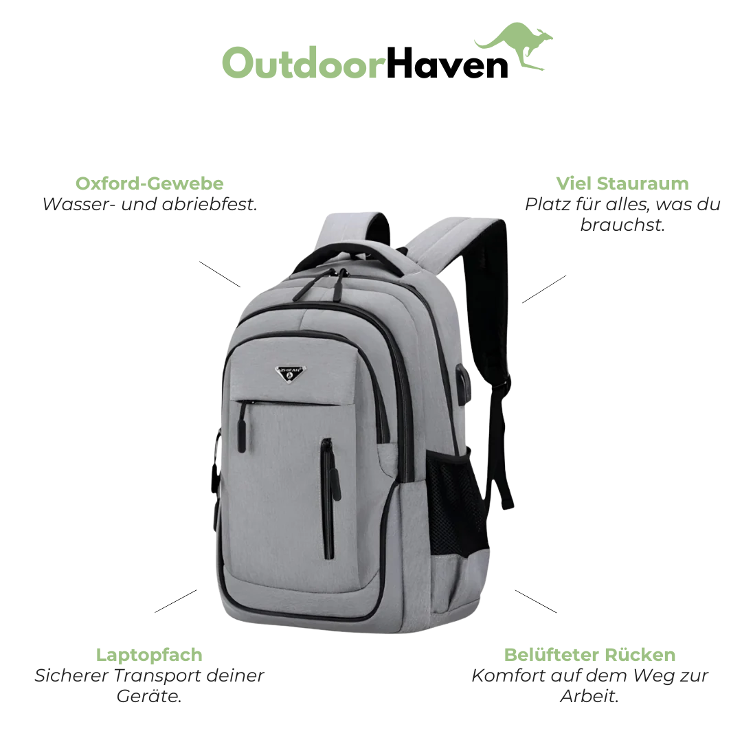Schulrucksack für Laptop Finn - 3 Fächer - bequem