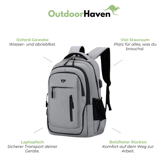 Schulrucksack für Laptop Finn - 3 Fächer - bequem