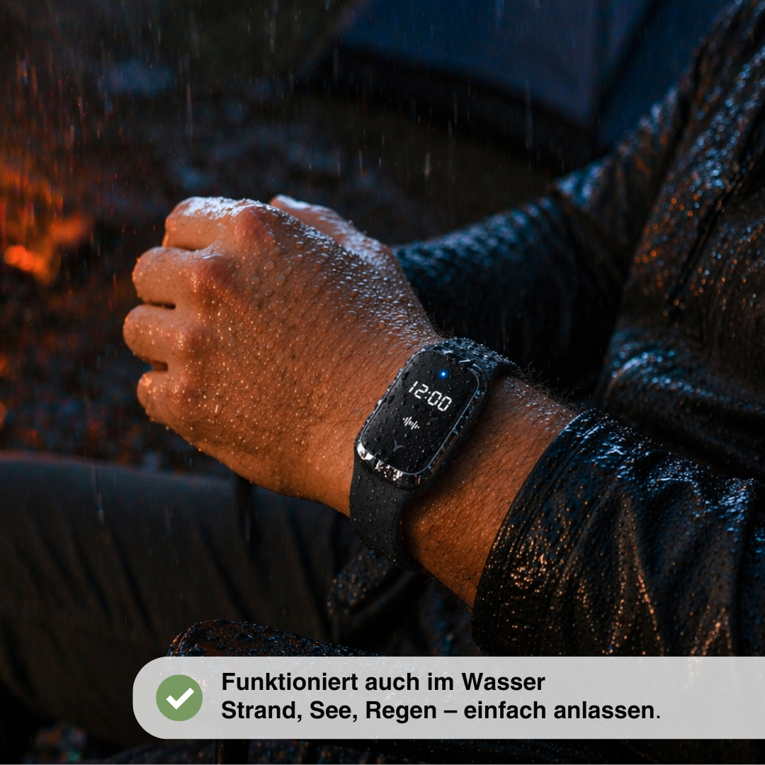 Ultraschall-Mückenabwehr-Armband – Chemiefrei, LED-Armband
