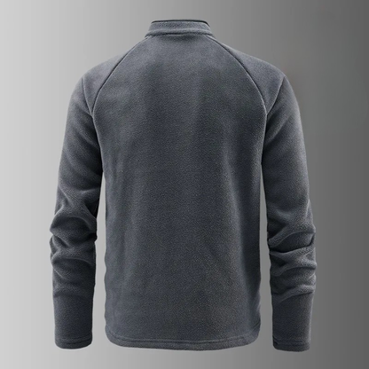 Fleecepullover – Half-Zip mit Stehkragen – dickes Polar-Fleece – Herren