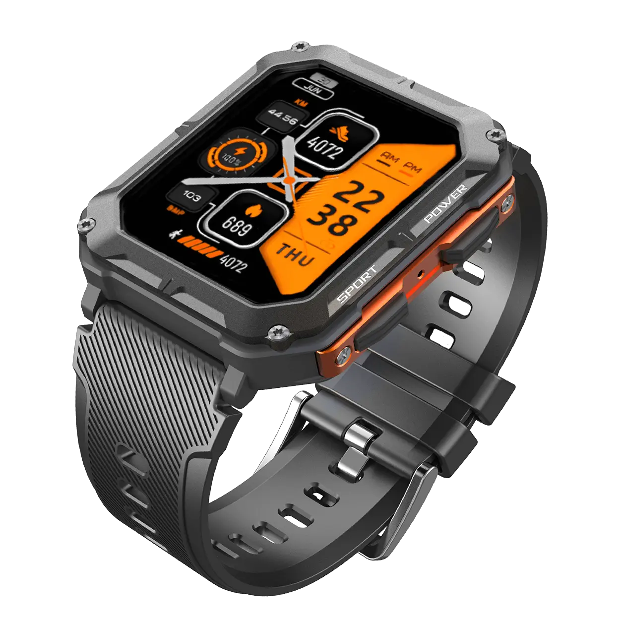 Unzerstörbare Smartwatch – Herzfrequenzmesser – Schrittzähler