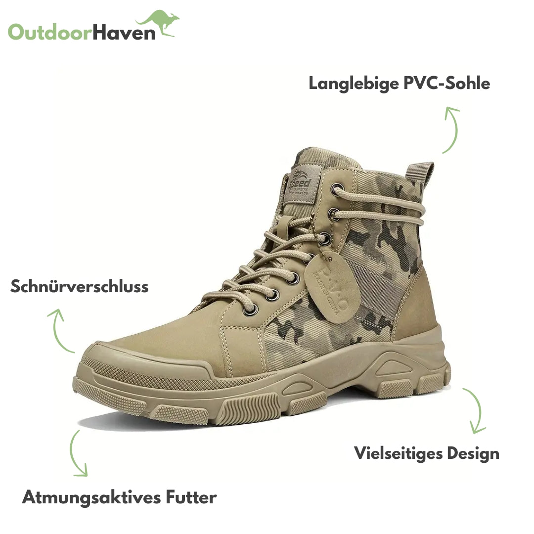 Camouflage-Schnürstiefel – Komfortabel – Langlebig