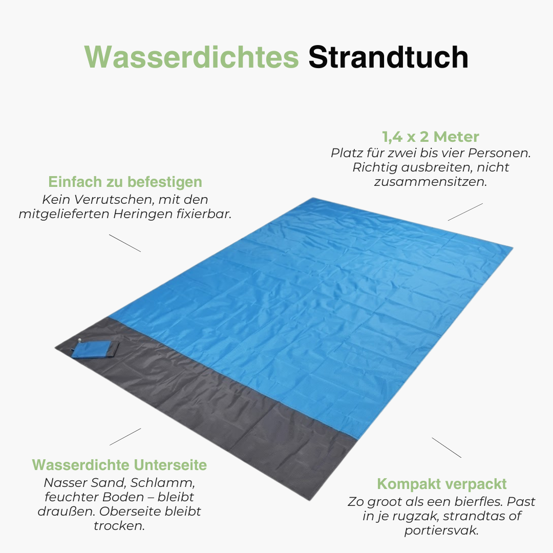 Wasserdichtes Strandtuch Picknickdecke – Leicht, faltbar, Outdoor-Matte