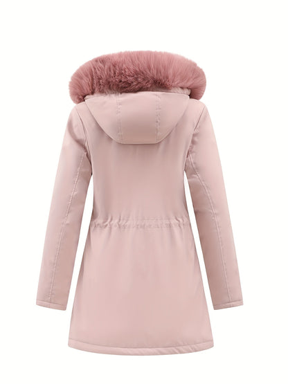 Parka Damen - mit Kunstfellkapuze - gefüttert