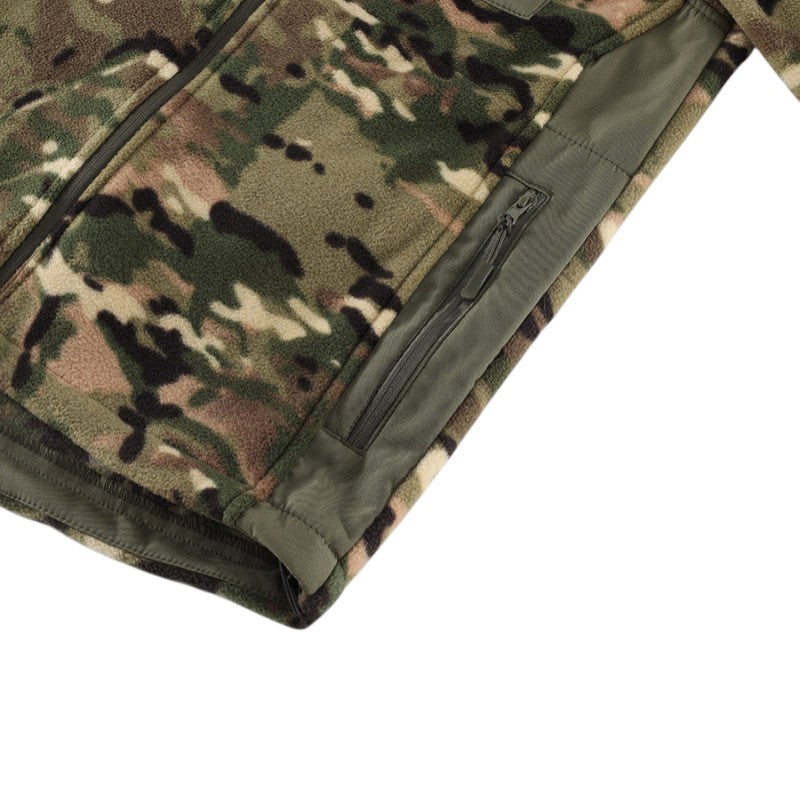 Fleecejacke Herren - Taktisch mit Kapuze - Camouflage & Uni