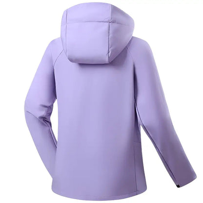 Softshelljacke Damen mit Kapuze - Wasserabweisend - Fleecefutter