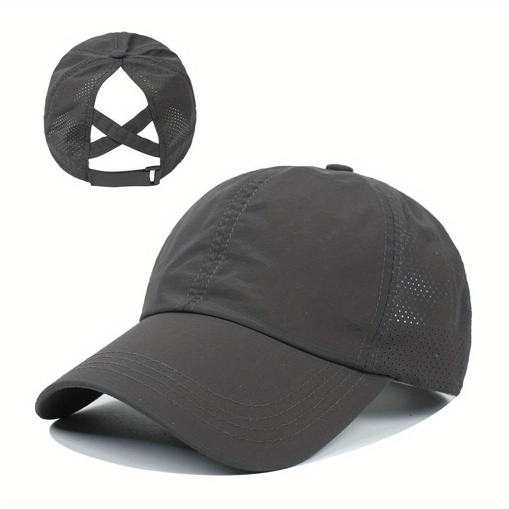 Unisex-Pferdeschwanz-Cap - Schnelltrocknend - Verstellbar
