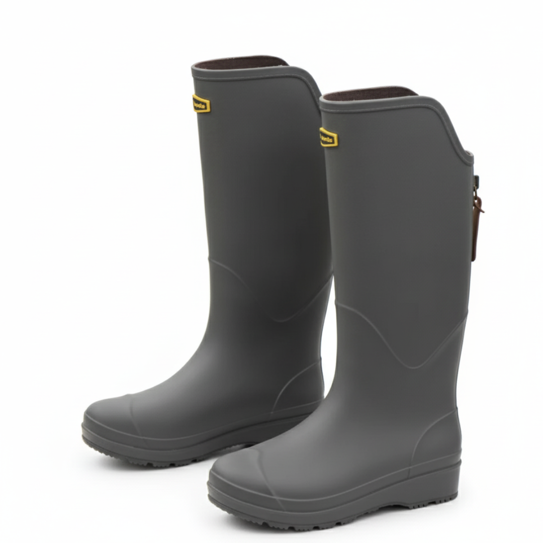 Regenstiefel Damen Kniehoch Wasserdicht & Rutschfest aus PVC