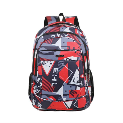 Schulrucksack für Laptop 17" - geometrisches Muster - 3 Fächer