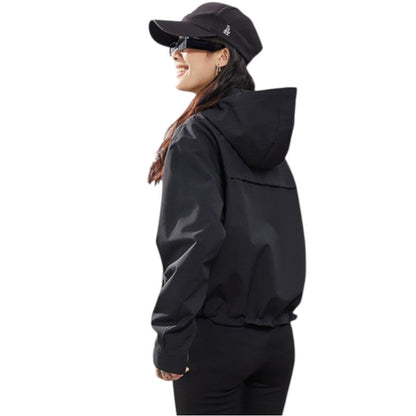 Kurze Regenjacke Damen - Wasserabweisend - Verstellbarer Saum