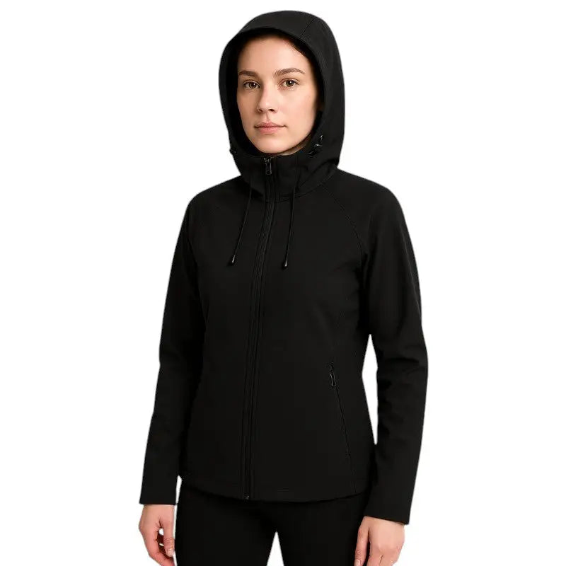 Softshelljacke Damen mit Kapuze - Wasserabweisend - Fleecefutter