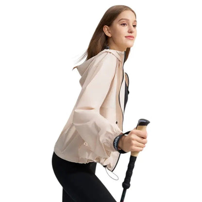 Leichte Sommerjacke Damen - UV-Schutz UPF 50+ - Mit Kapuze