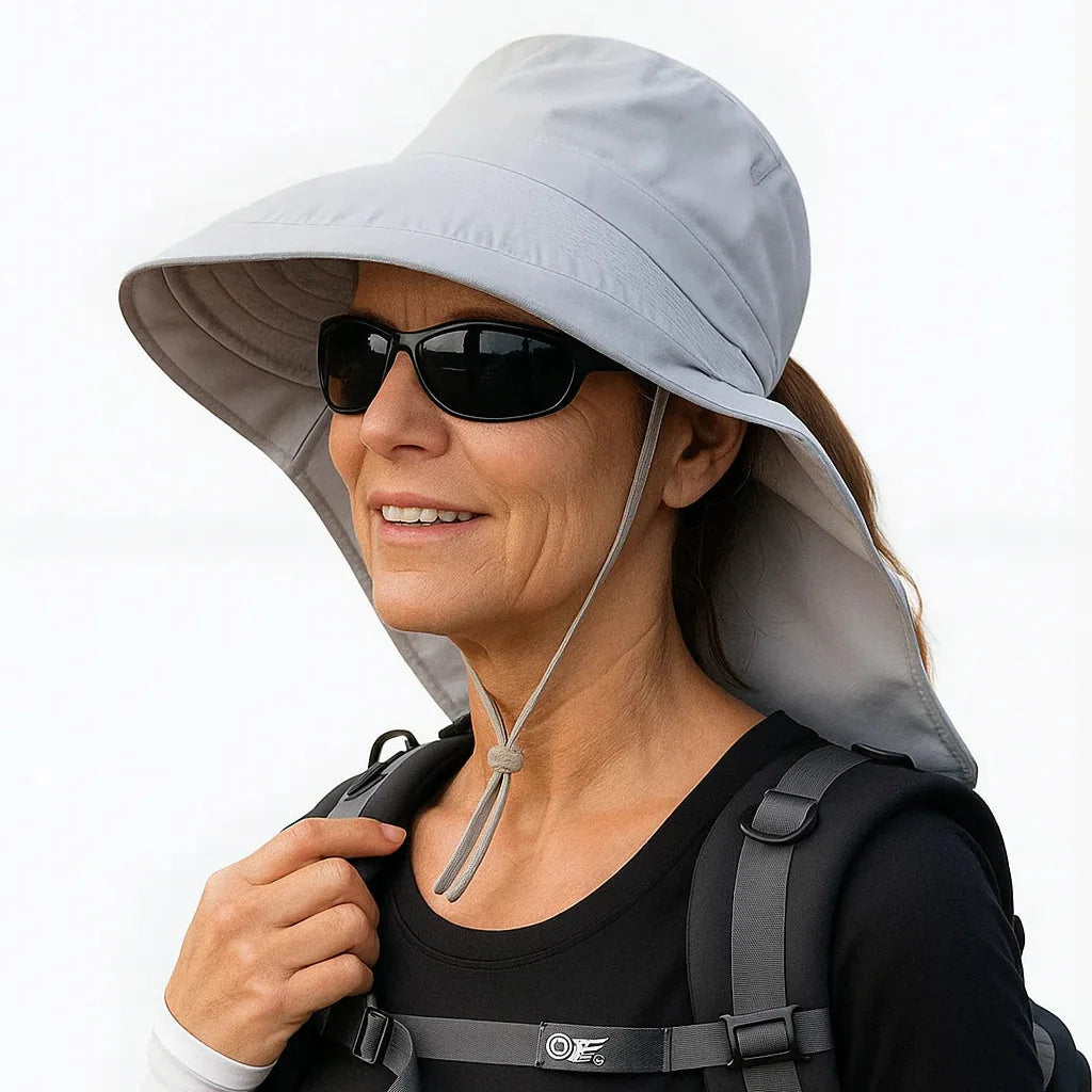 Damen Sonnenhut – UV-Schutz – Nackenschutz
