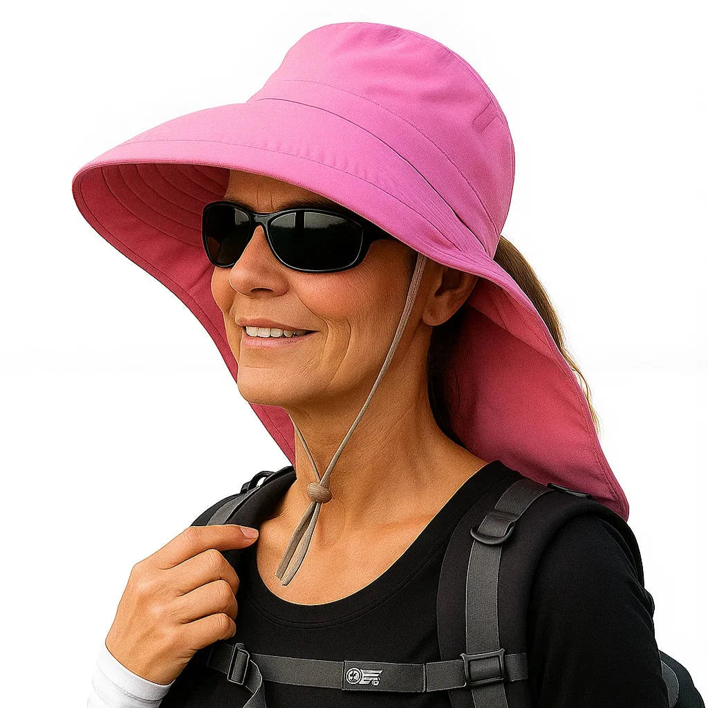 Damen Sonnenhut – UV-Schutz – Nackenschutz