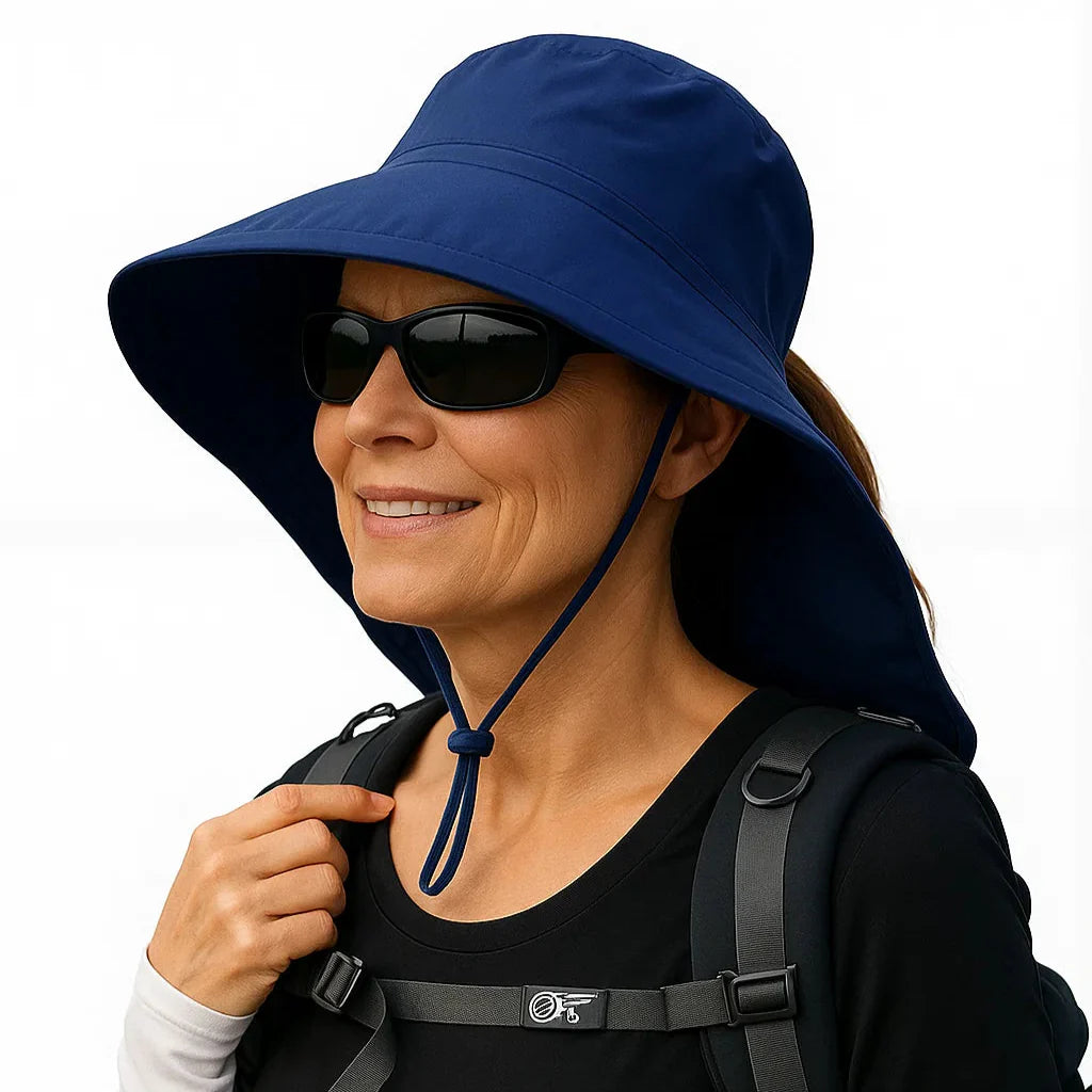 Damen Sonnenhut – UV-Schutz – Nackenschutz