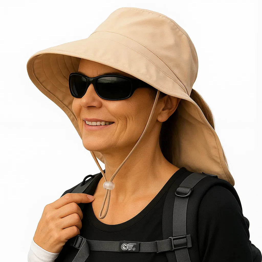 Damen Sonnenhut – UV-Schutz – Nackenschutz