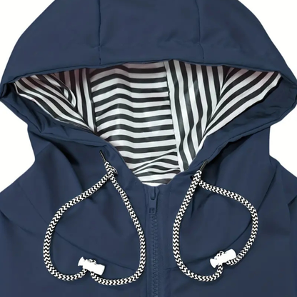 Regenmantel Damen Lang - Übergangsjacke mit Kapuze, bis 5XL