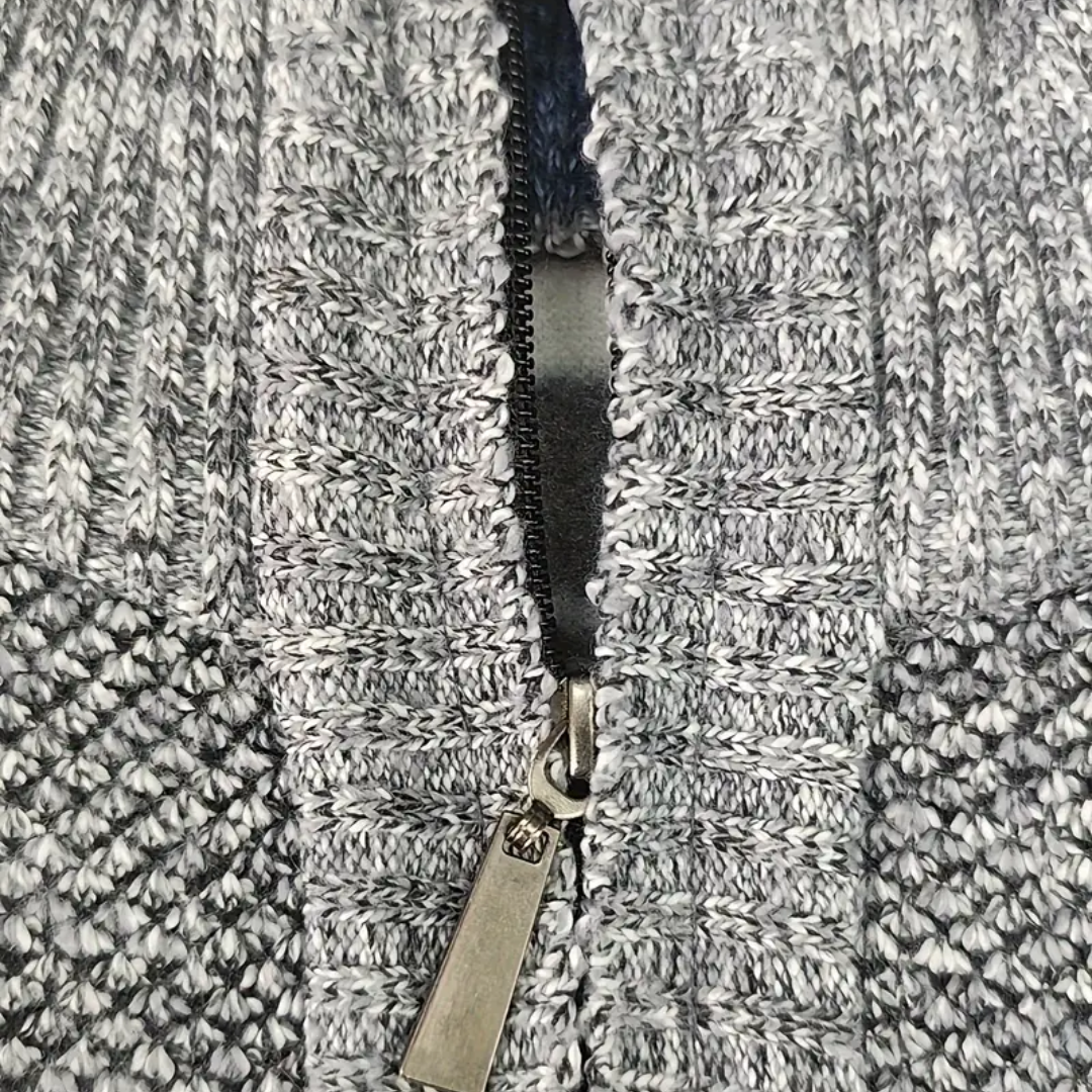 Strickpullover Herren - Fleecefutter - Thermo Winterpullover