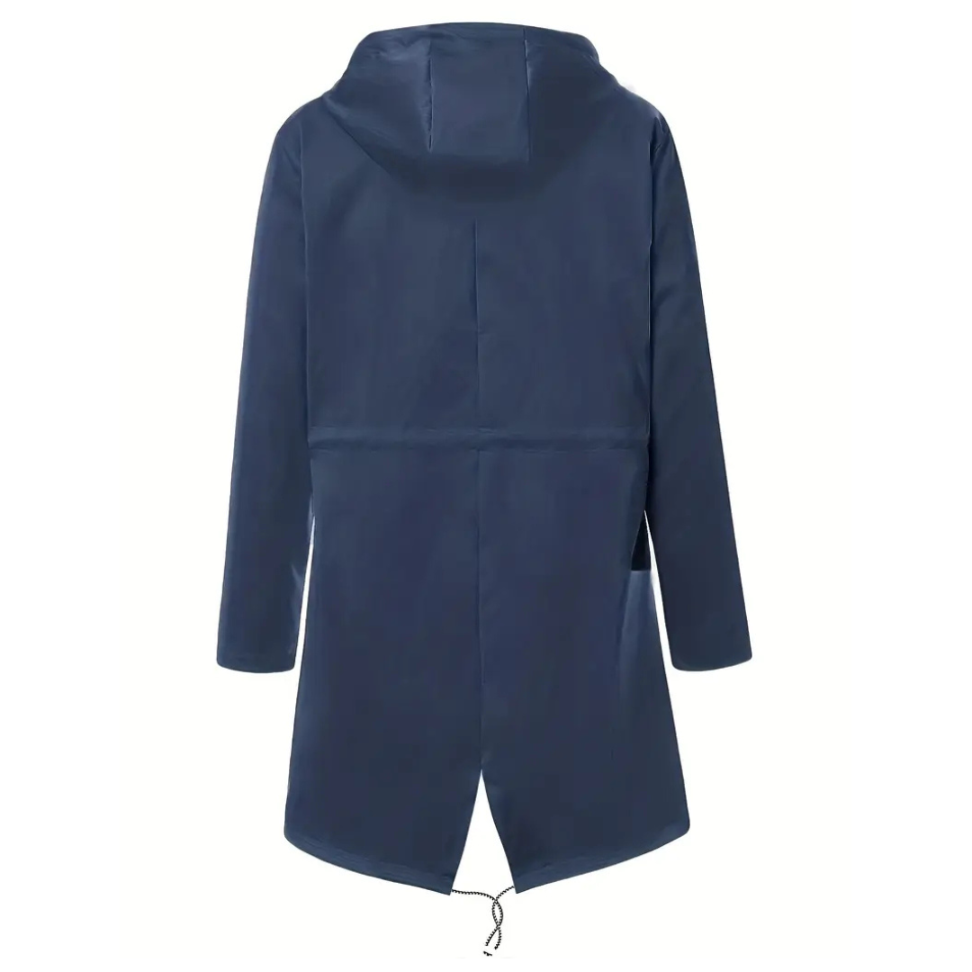 Regenmantel Damen Lang - Übergangsjacke mit Kapuze, bis 5XL