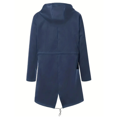 Regenmantel Damen Lang - Übergangsjacke mit Kapuze, bis 5XL