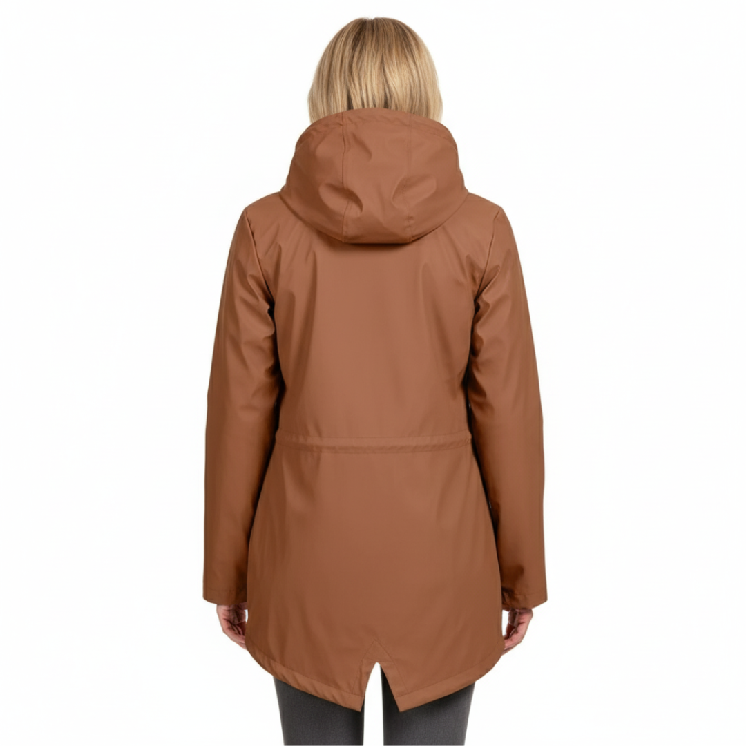 Übergangsjacke Damen - Regenjacke - Fleecegefüttert mit Kapuze