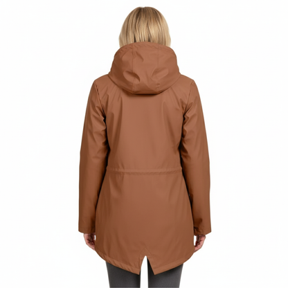 Übergangsjacke Damen - Regenjacke - Fleecegefüttert mit Kapuze