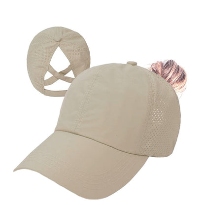 Damen-Pferdeschwanz-Cap - Verstellbar - Mesh-Baseballcap