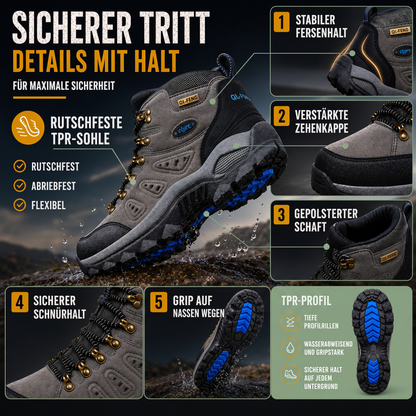Wanderschuhe Herren - Wasserabweisend - Orthopädischer Komfort
