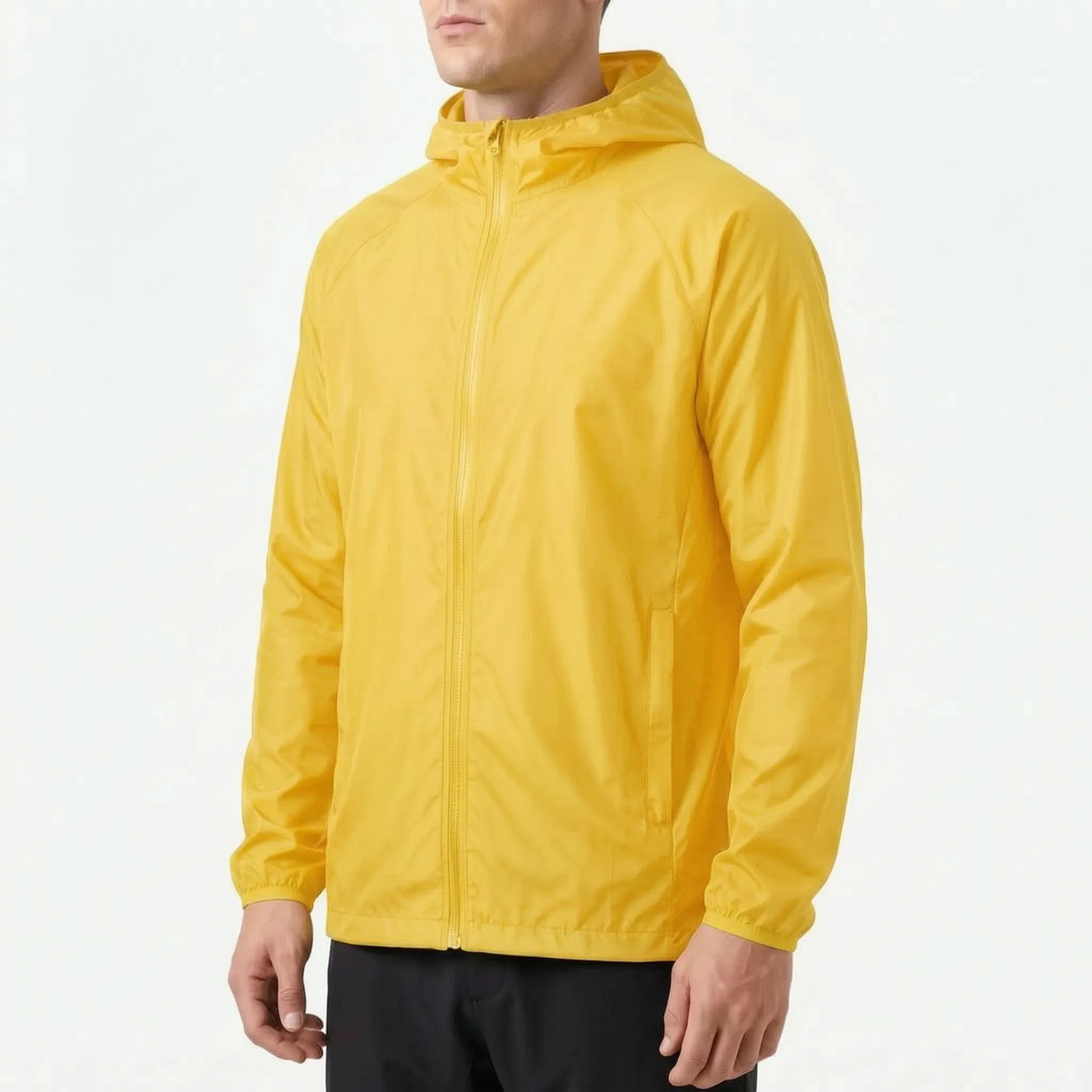 Leichte packbare Windjacke mit Kapuze, unisex, wind- und wasserabweisend – Ansicht 11