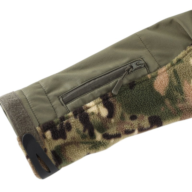 Fleecejacke Herren - Taktisch mit Kapuze - Camouflage & Uni
