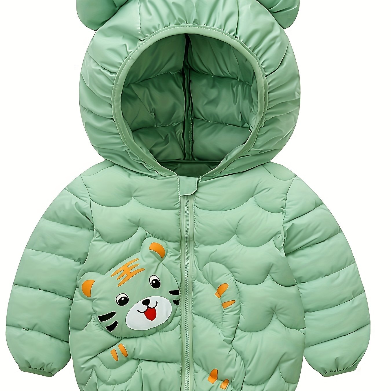 Winterjacke Kinder - Leicht Wattiert - Kapuze mit Öhrchen
