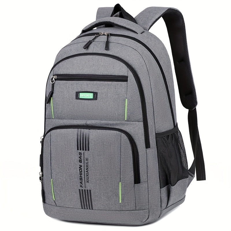 Schulrucksack für Herren - mehrere Fächer - Netzrücken