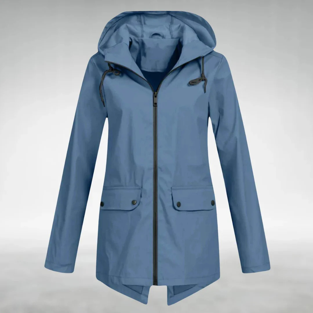 Regenjacke Damen Kurz - Übergangsjacke mit Kapuze, 6 Farben