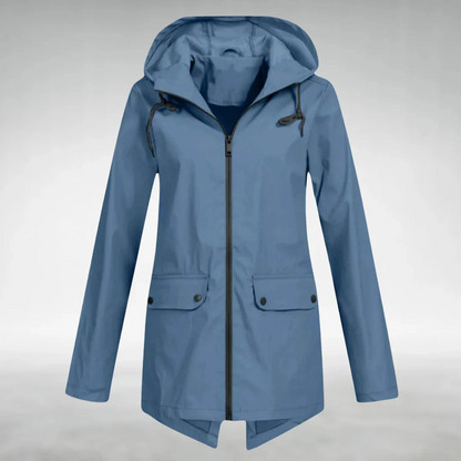 Regenjacke Damen Kurz - Übergangsjacke mit Kapuze, 6 Farben