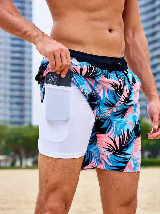 Herren Badeshorts - Schnelltrocknend - Mit Innenslip