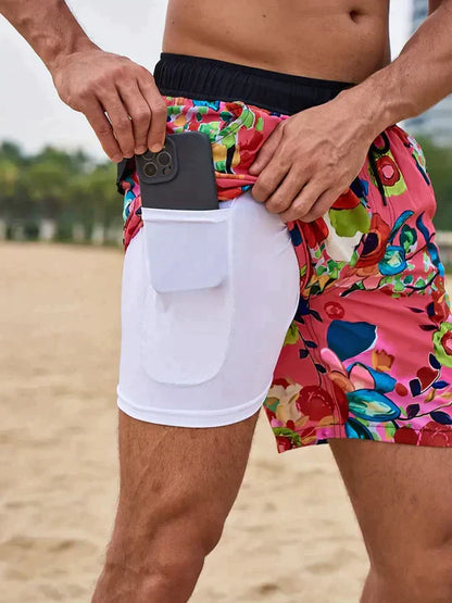Herren Badeshorts - Schnelltrocknend - Mit Innenslip