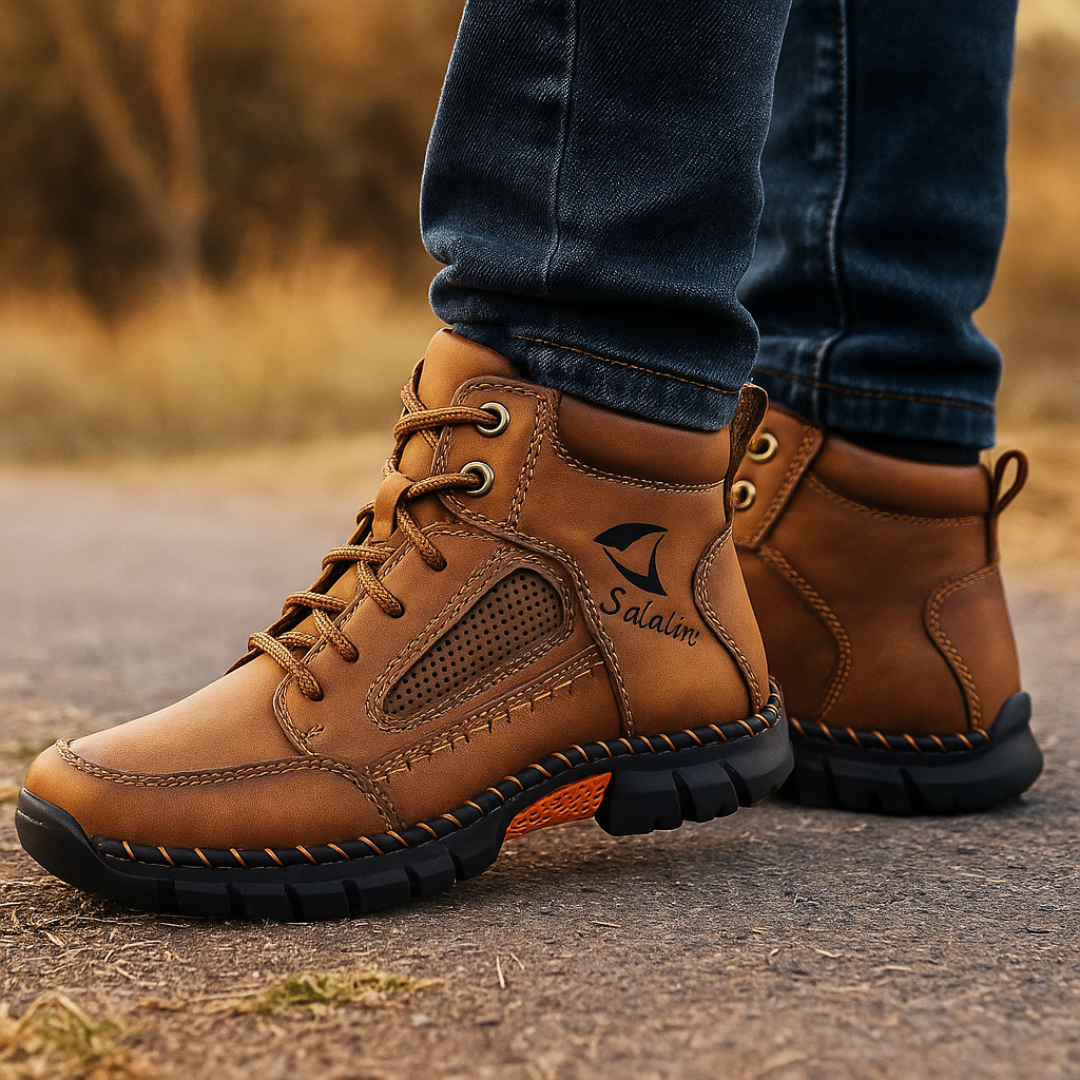 Boots Herren - Veganleder in Lederoptik - Wasserdicht
