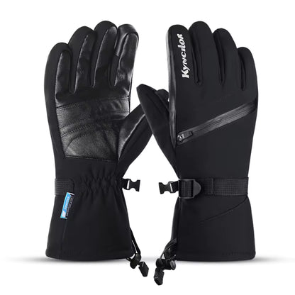 Skihandschuhe wasserdicht - Touchscreen - Leder-Handfläche