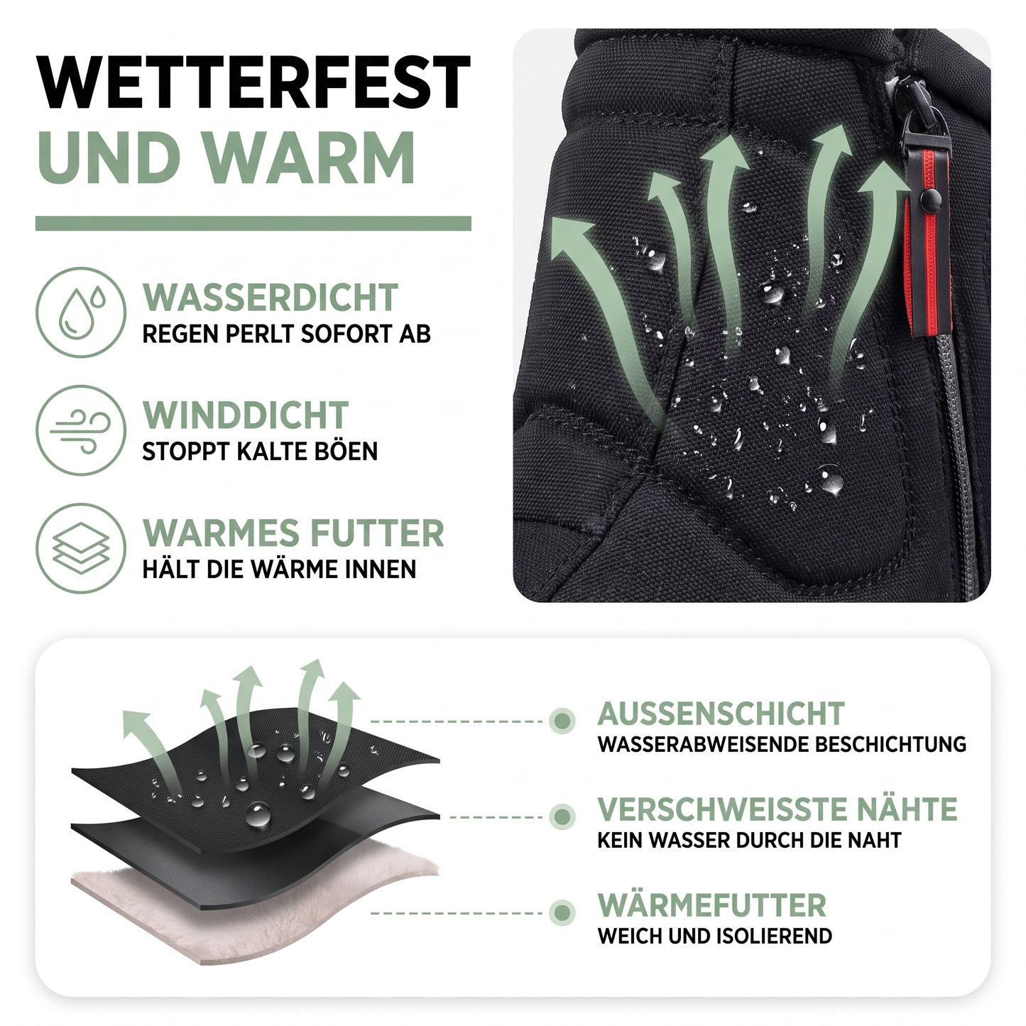 Winterstiefel Herren wadenhoch schwarz
