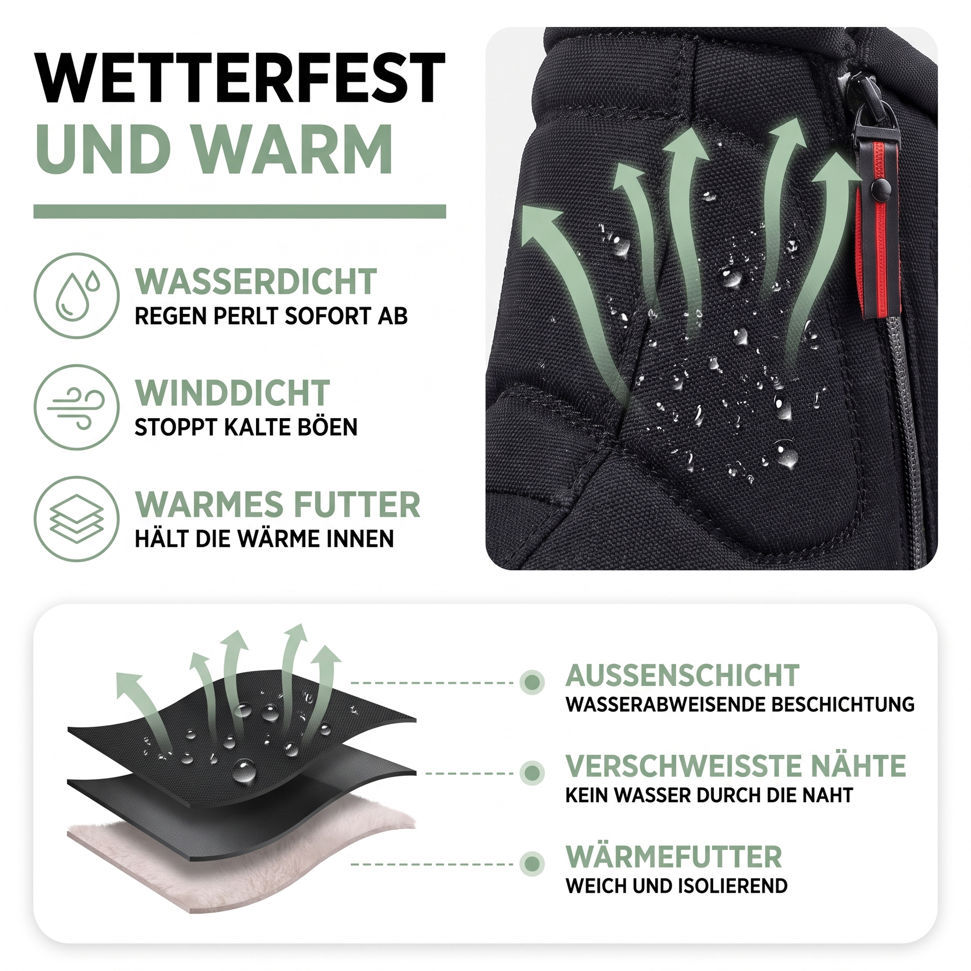 Winterstiefel Herren wadenhoch schwarz