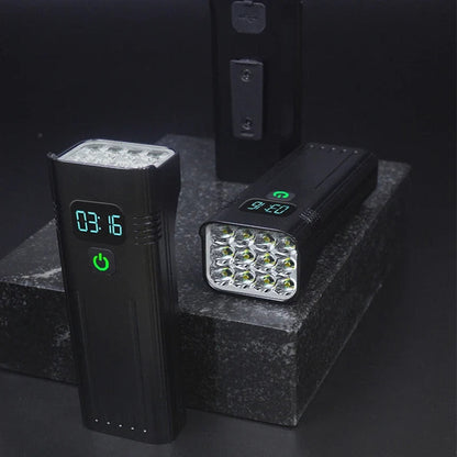 Fahrradlicht mit 12 LEDs, Digitalanzeige und 10.000-mAh-Akku mit Powerbank-Funktion – Ansicht 7